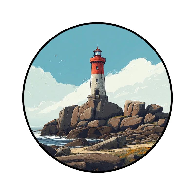 Phare breton au bord de la mer