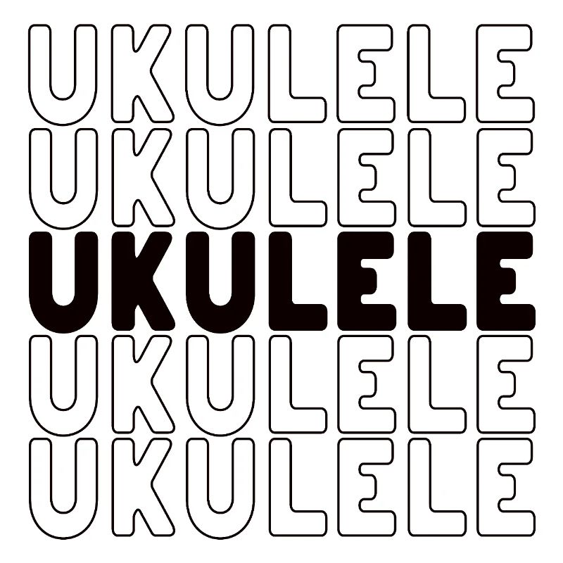 Typographie du ukulélé