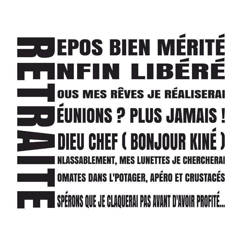 RETREAT (schwarzer Text)