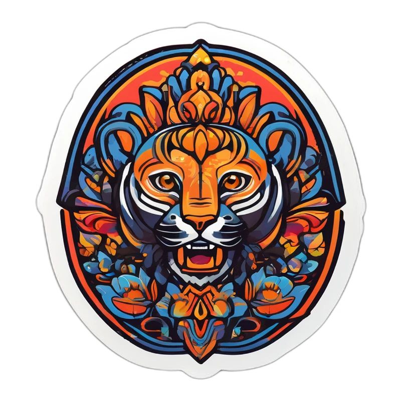 Tiger Bunte Mandala