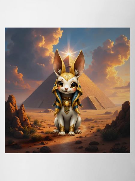 Egyptian bunny in pyramid