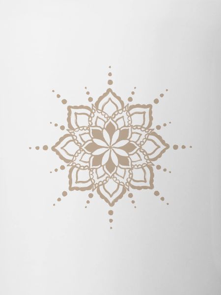 Beige Mandala Floral Bloom