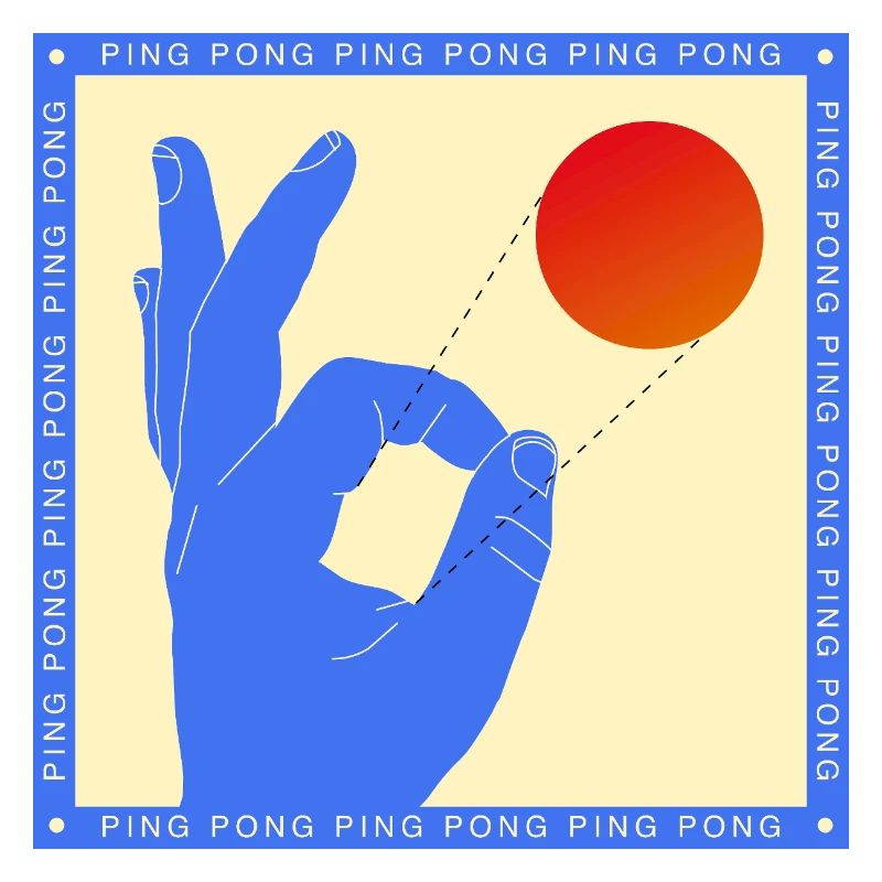 Retro Pop Art Ping Pong Flick Graphic