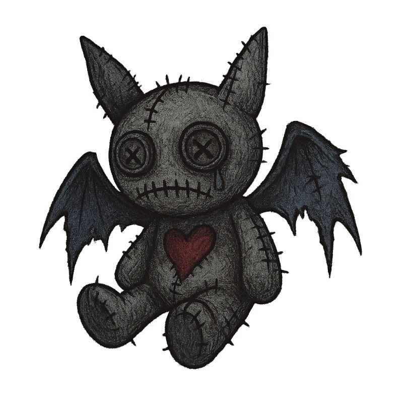 Gestepptes Monster mit Flügeln