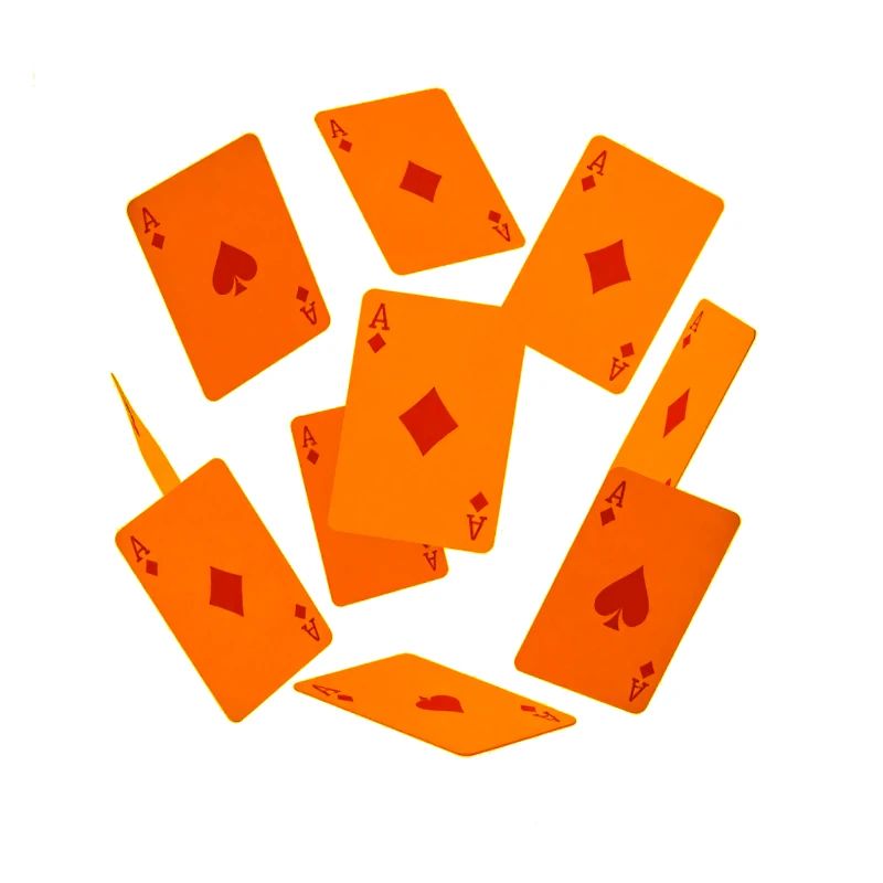 Orange Aces Playing Cards