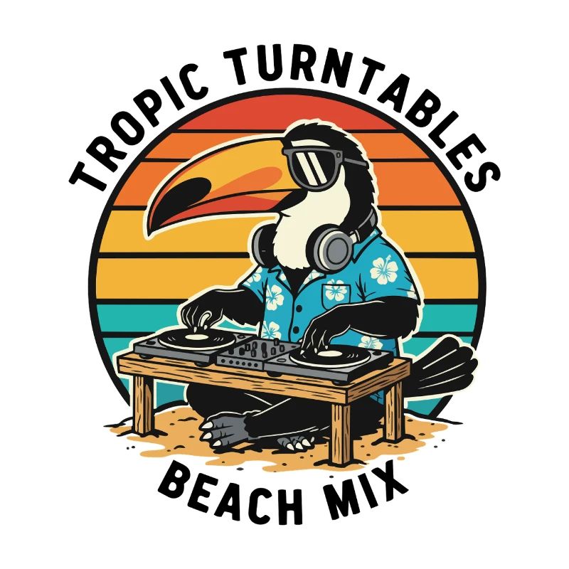 Toucan DJ Tropic Turntables Beach Mix