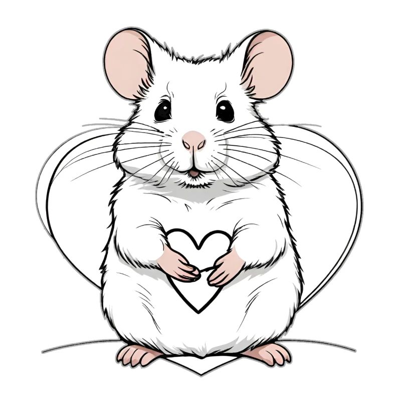 Heart Mouse Charm