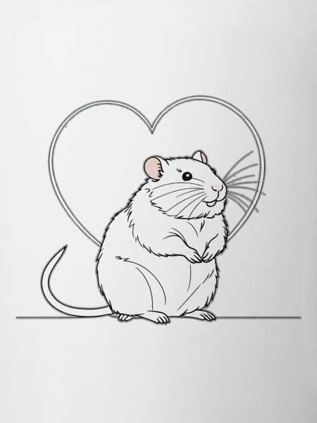 Heart Rat in Heart Frame