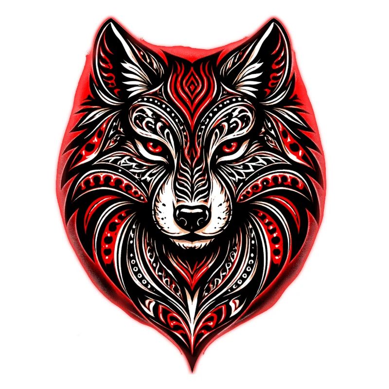 Rot-Schwarzer Stammeswolf