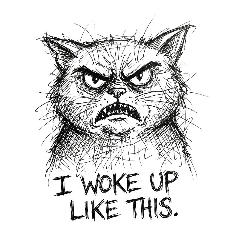 Wütige Katzen-Scribble
