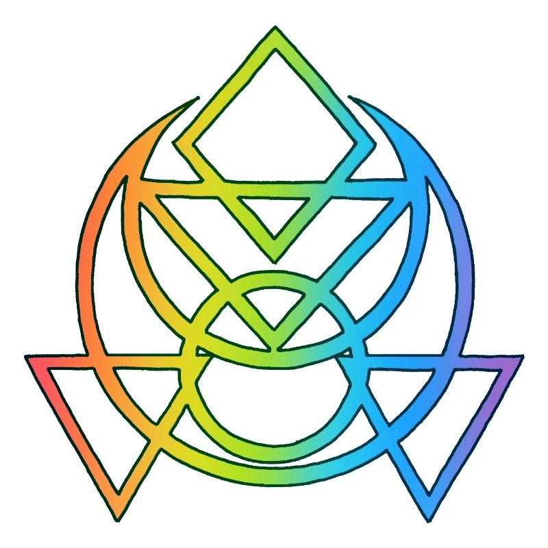 Multicolored Egyptian esoteric symbol