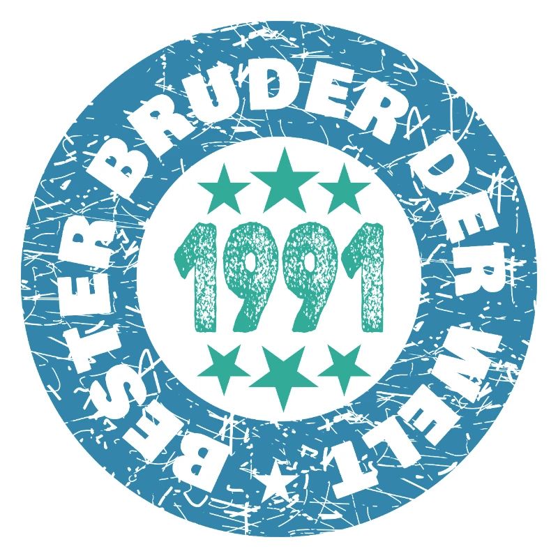 Timbre rétro rond 1991