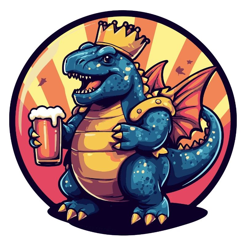 Dinosaur Stegosaurus Beer Funny