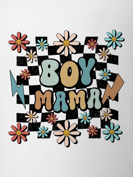 Boy Mama Blumen Muster Mutter Schwangerschaft