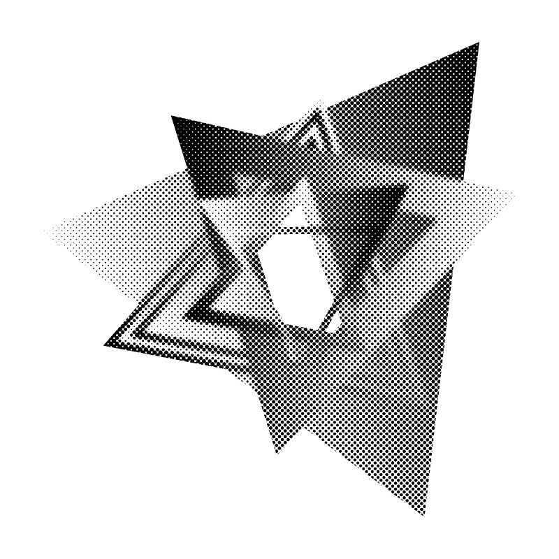 Geometric Starburst Halftone
