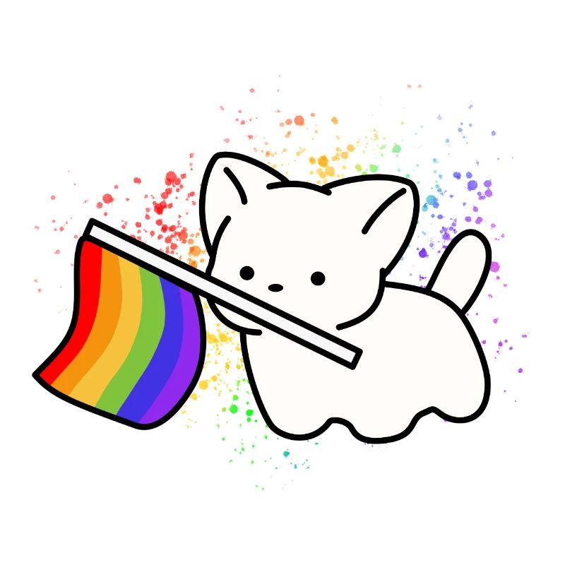 Cute Pride Hund Rainbow Flag Design