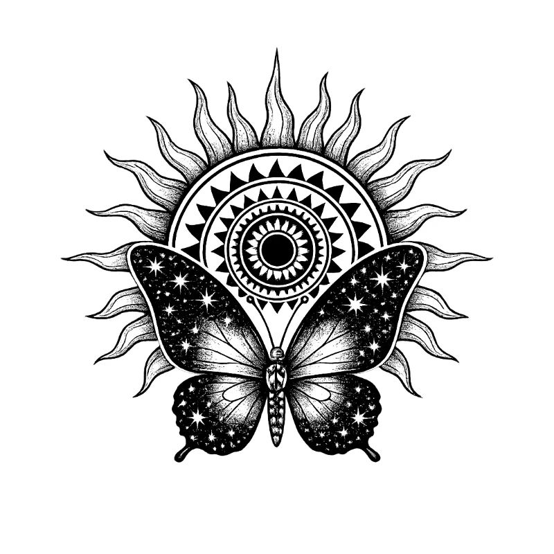Soleil sacré – Papillon Cosmique