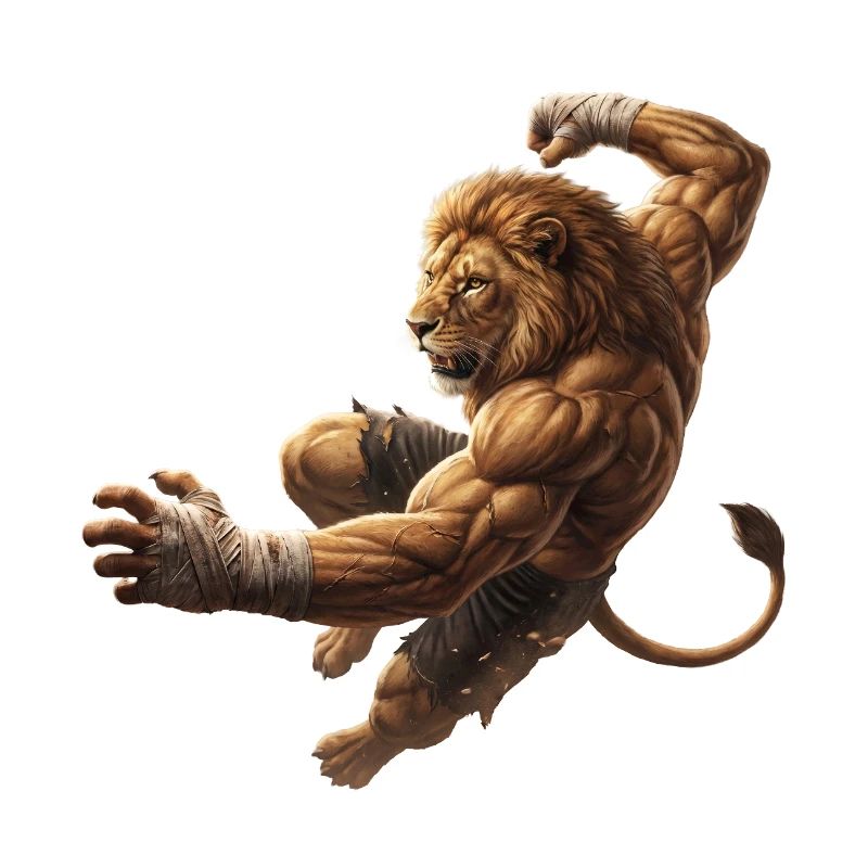 Lion en saut