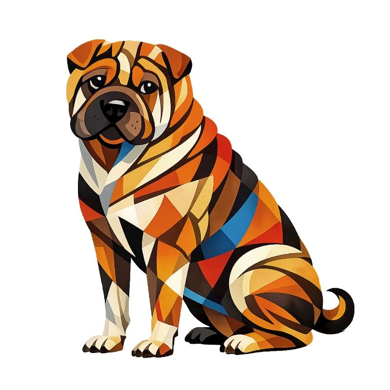 Shar pei Geometric