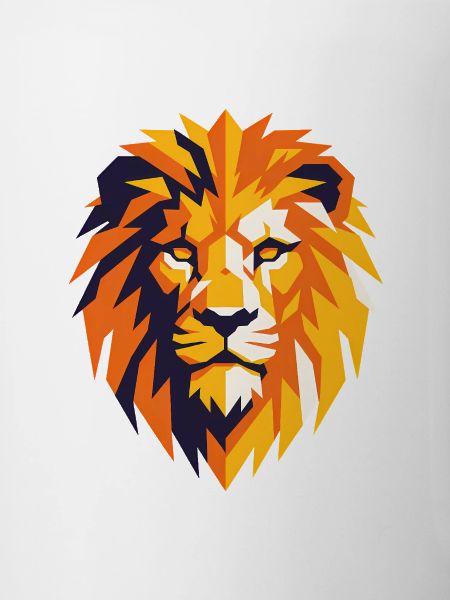 Flamboyant Geometric Lion