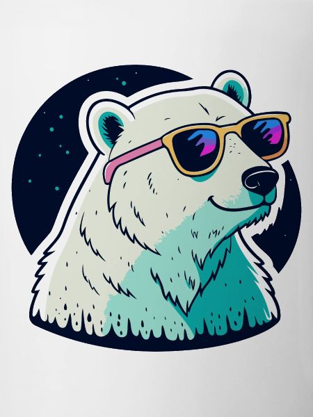 Neon polar bear sunglasses
