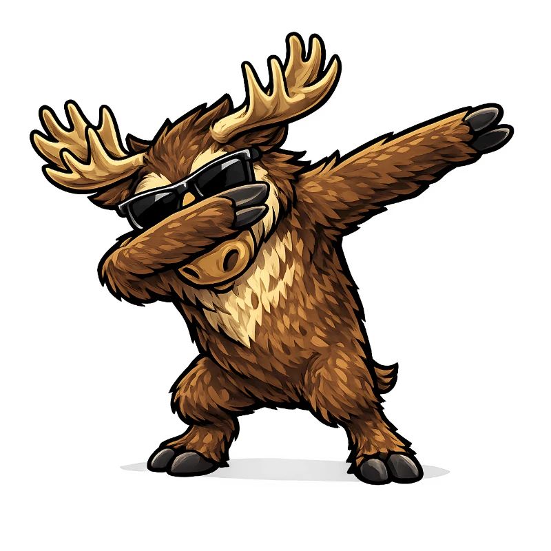 Dabbing Moose