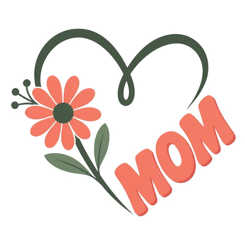 Maman Fleurs Cœur