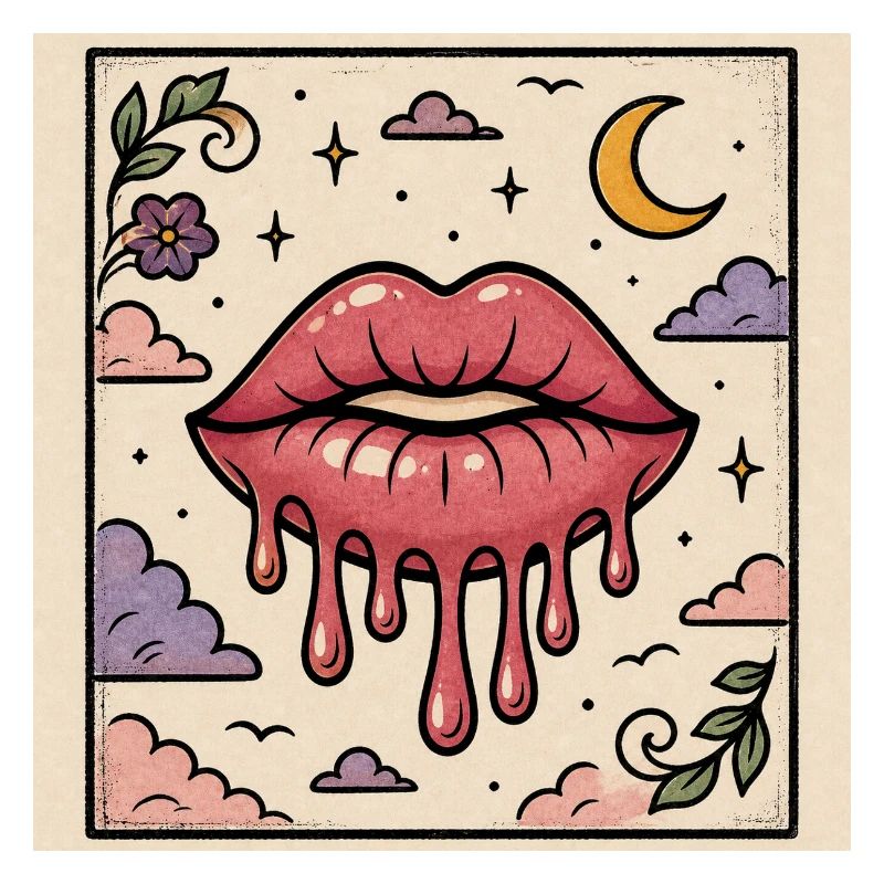 Mouth melts night sky