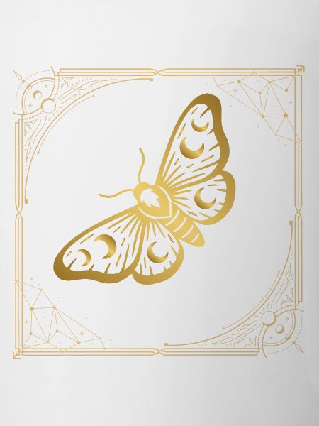 Golden Butterfly in Art Deco Frame
