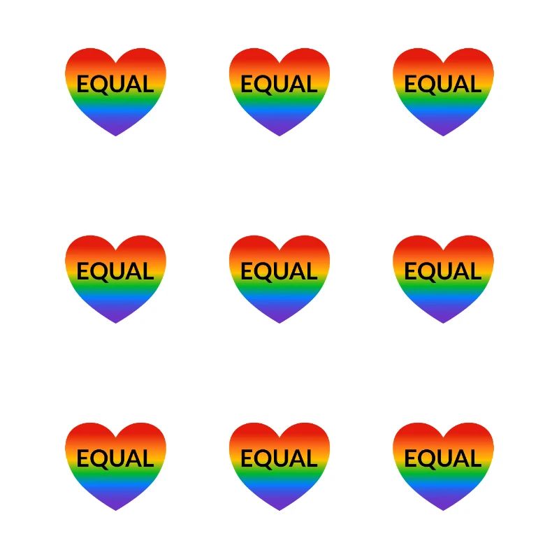 Fierté LGBT Rainbow Equal Heart