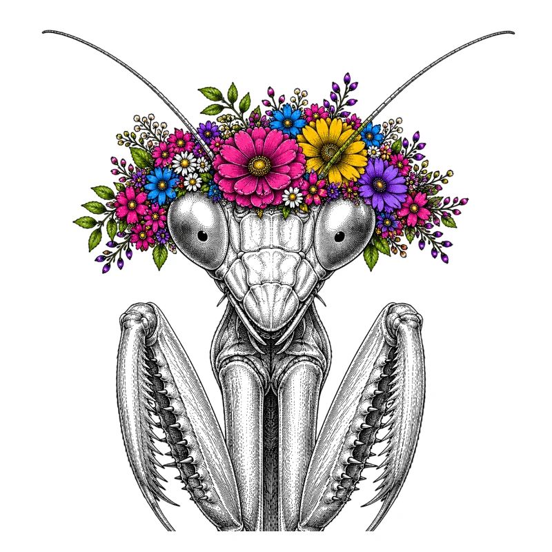 Couronne de fleurs Mantispin