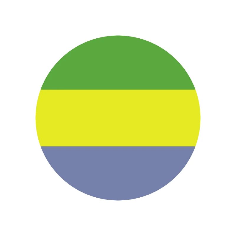 Drapeau rond du Gabon