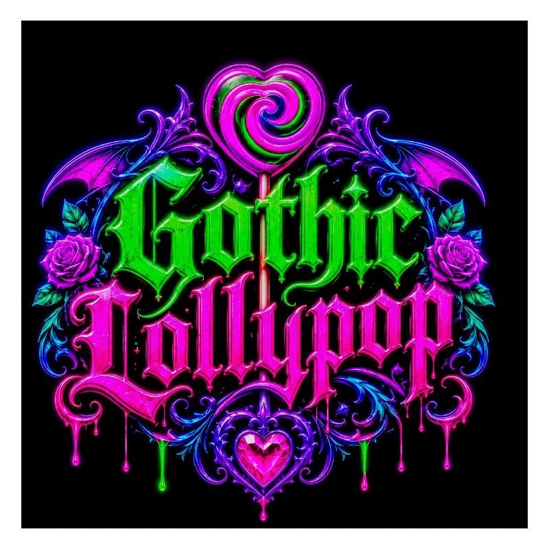 Gothic Halloween Neon Heart
