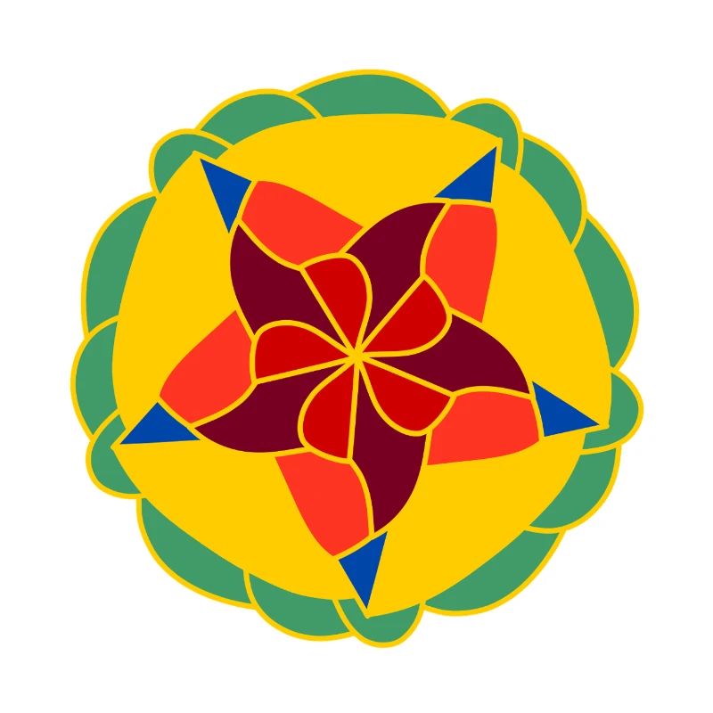 Mandala éclatant géométrique