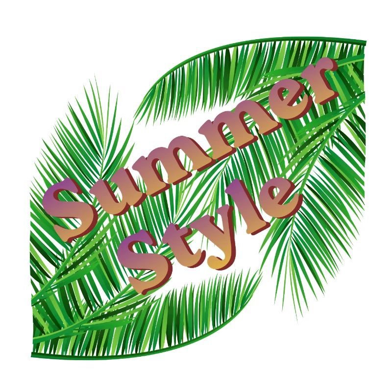 Summer style with palm trees