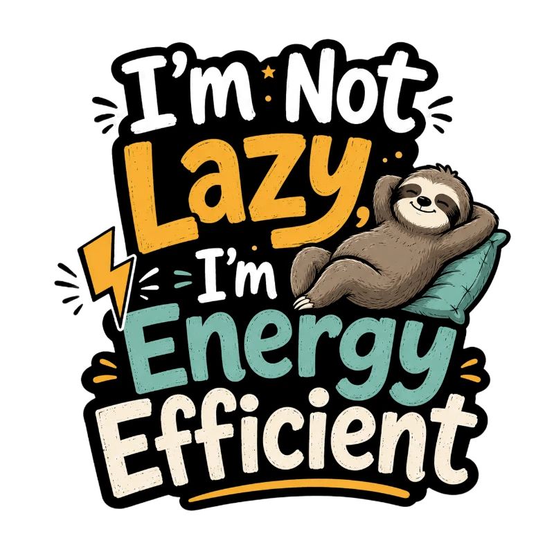 Energy Efficient Sloth Humor