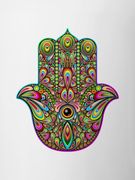 Hamsa Hand Trippy Psychedelic Art