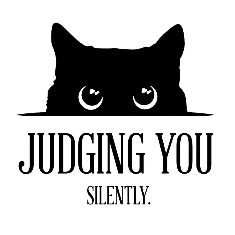 Black Cat Judging You Silently