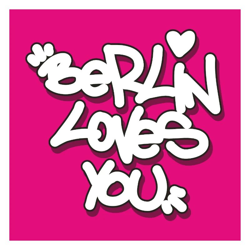 BLY_Berlin je t’aime - Autocollant rose