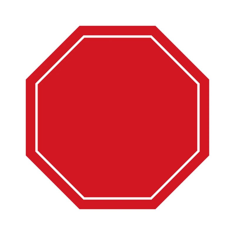 Blank Stop Sign