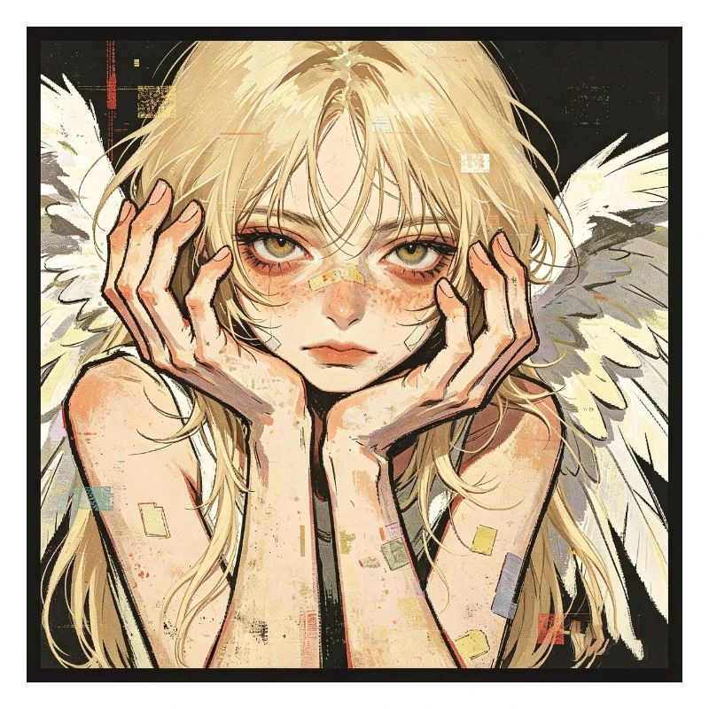 Glitch de l’Ange Pastel avec Ailes