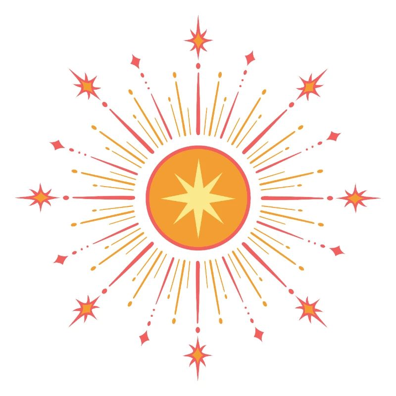 Étoile du solstice d’été – Symbole du soleil de Litha