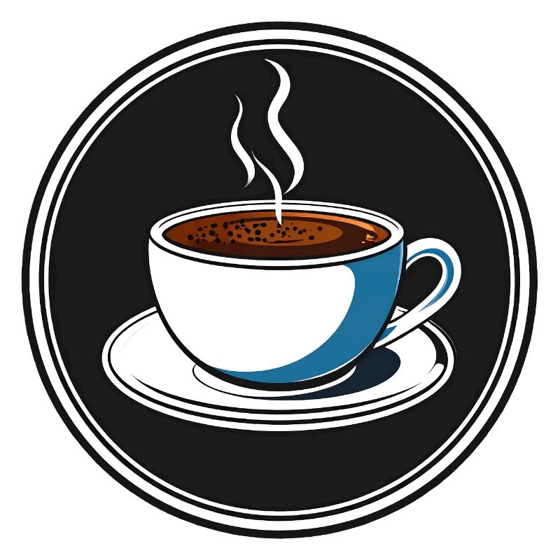 Kaffeetasse Rundlogo Illustration