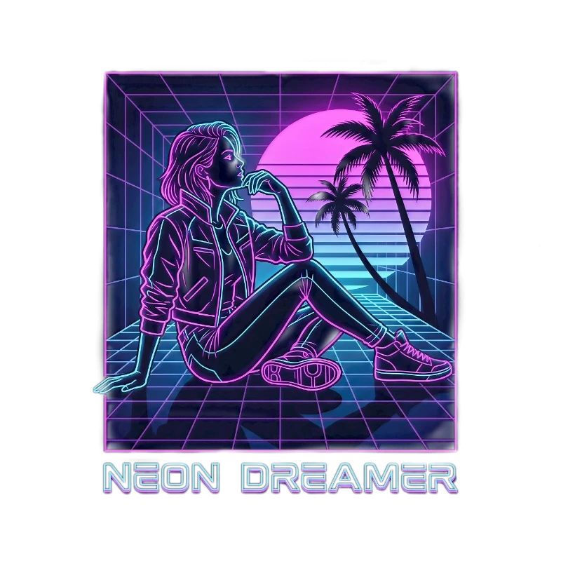 Neon-Träumer auf dem Raster