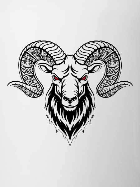 Widder-Wikinger-Maskottchen Logo Sport Bodybuilding