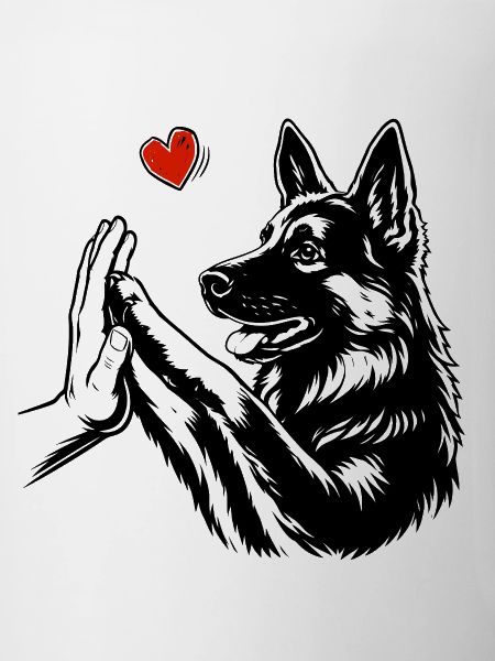 German Shepherd Dog T-shirt Friendship
