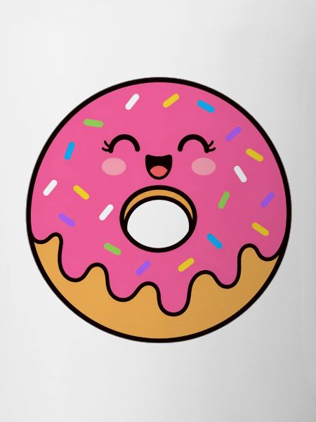 Kawaii Donut Smile Print