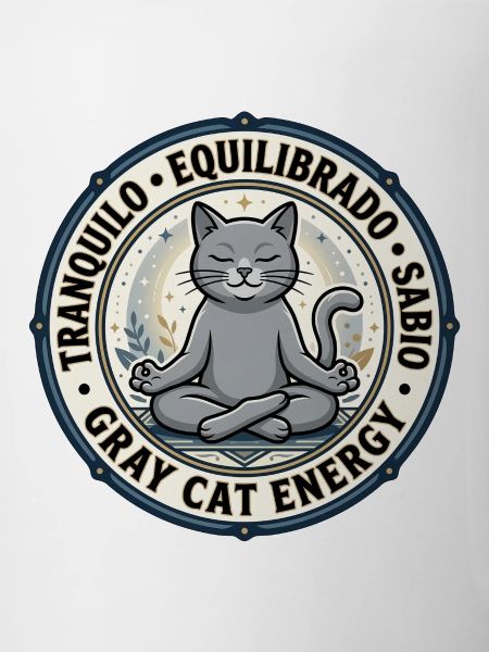 Zen Gray Cat Energy