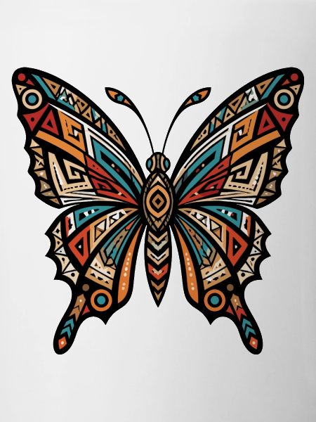 Geometrischer Tribal-Schmetterling
