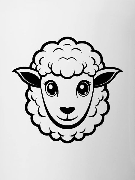 Cute sheep face